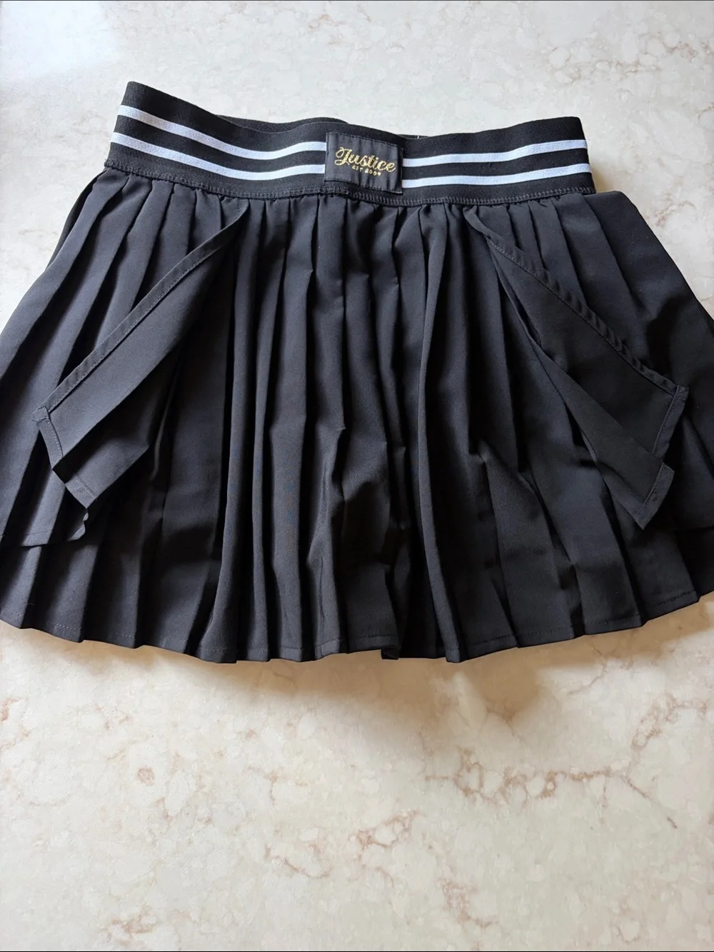Girls Skater Preppy Pleated Y2K Skirt/Shorts JUSTICE Layered Pleats Size 12/14